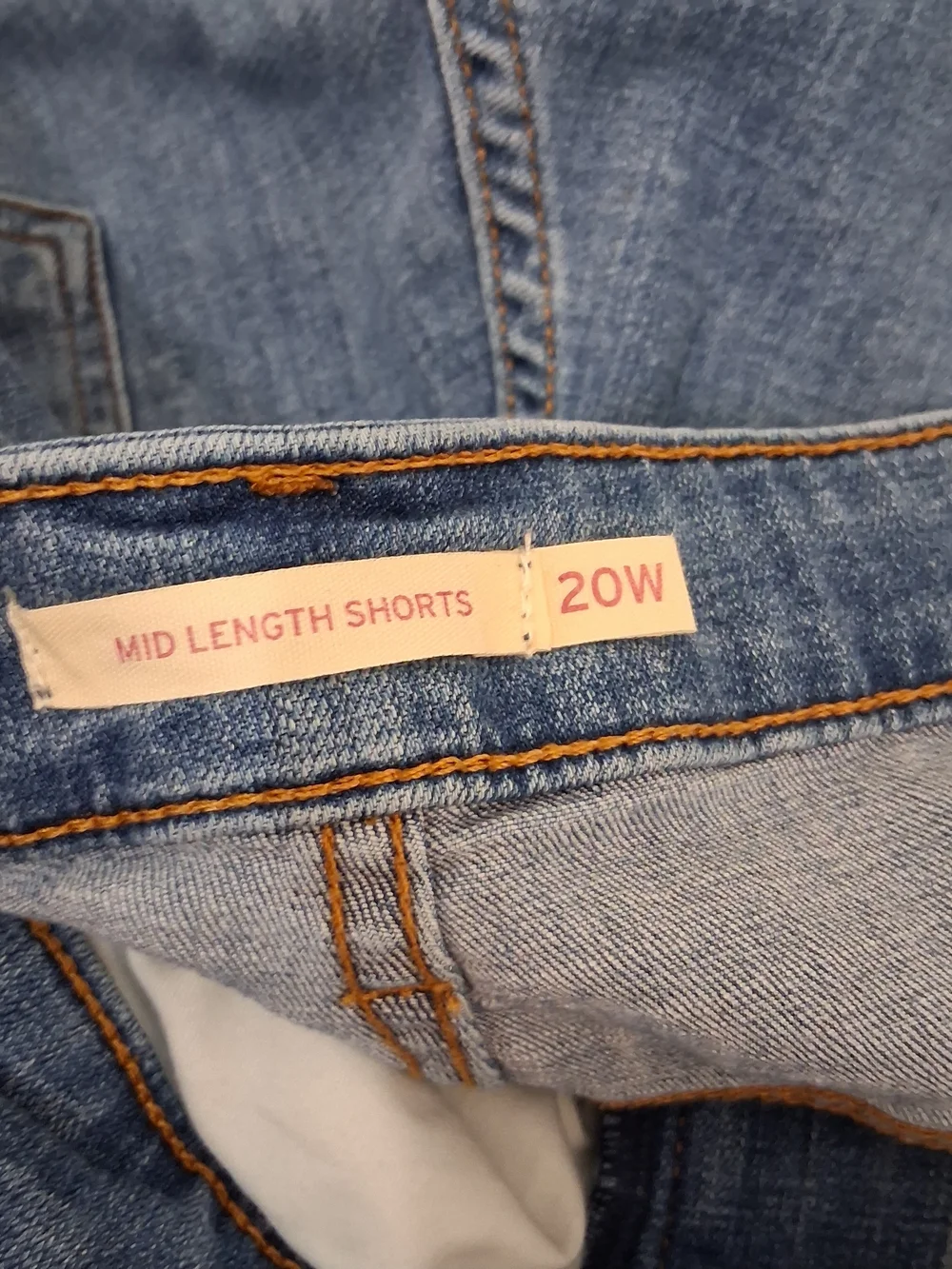 LEVIS Women's Distressed Denim Shorts - Blue Plus Size 20W - Picture 5 of 9